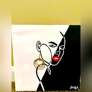 ORIGINAL  NEW ! 12 x12 acrylic painting by Doka Art!!